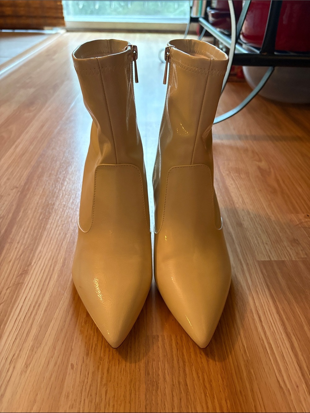 Jessica Simpson Cream Pointed Toe Ankle Booties
